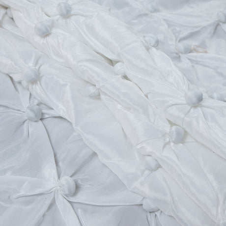 White Button Pintucked Taffeta
