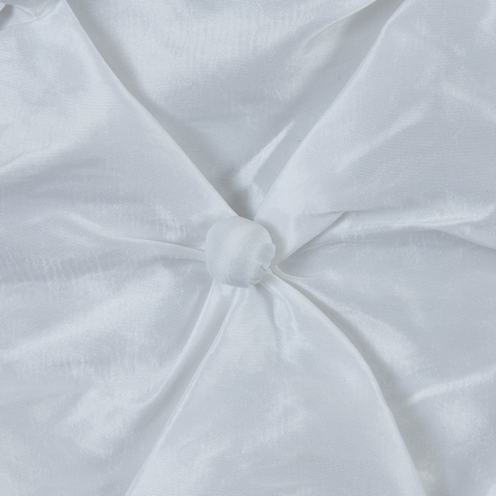White Button Pintucked Taffeta