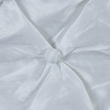 White Button Pintucked Taffeta