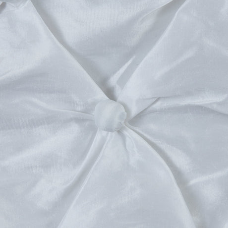 White Button Pintucked Taffeta