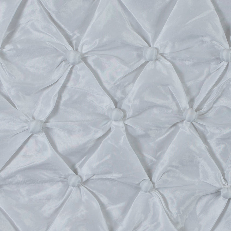 White Button Pintucked Taffeta