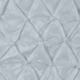 White Button Pintucked Taffeta
