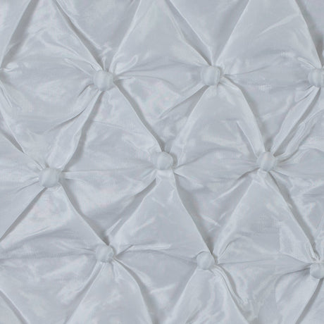 White Button Pintucked Taffeta