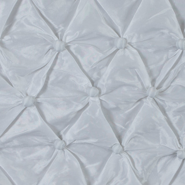 White Button Pintucked Taffeta