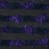 Meadow Violet and Black Striped Peek-a-Boo Polyester Woven