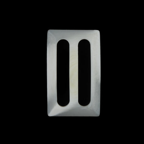 Ivory Plastic Buckle - 2.5"