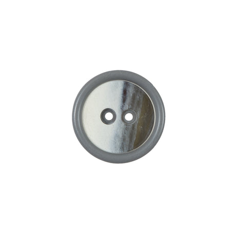 Gray, Beige and White 2-Hole Plastic Button - 24L/15mm