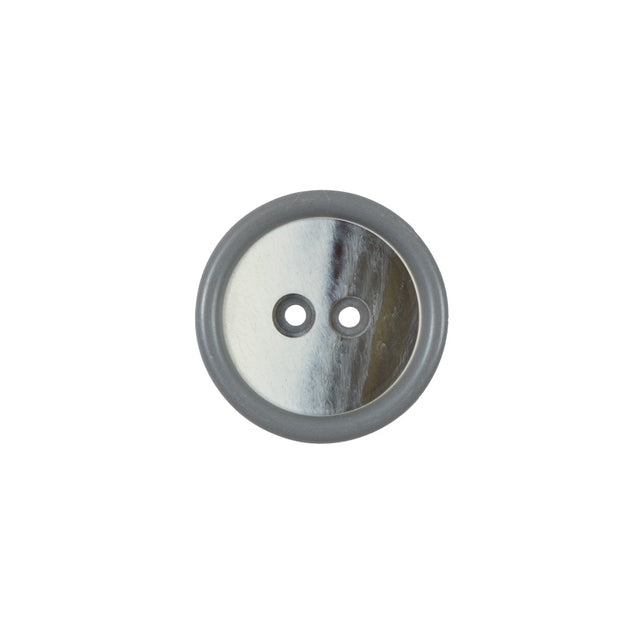Gray, Beige and White 2-Hole Plastic Button - 24L/15mm
