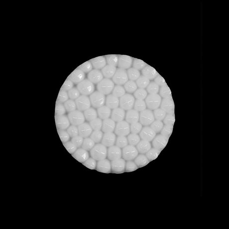 White Beveled 3-Dimensional Dotted Shank-Back Button - 36L/23mm