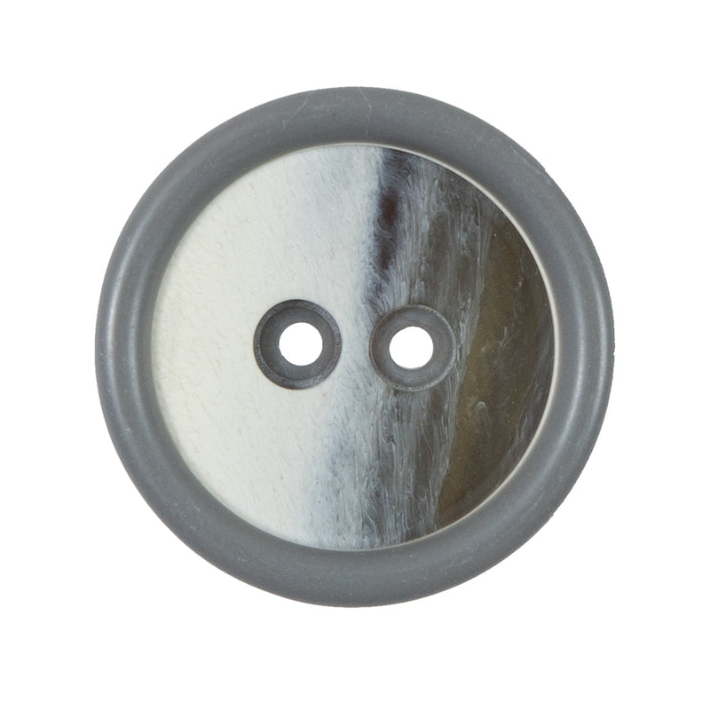 Gray 2-Hole Plastic Button - 44L/28mm
