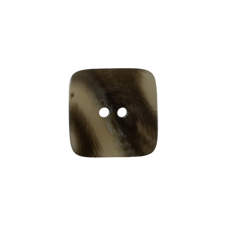 Olive Gray Square Two-Hole Plastic Button - 24L/15mm