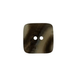 Olive Gray Square Two-Hole Plastic Button - 24L/15mm