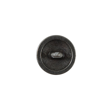 Silver Floral Etched Metal Shank Back Button - 24L/15mm