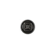Silver Etched Metal Button - 18L/11.5mm