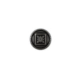 Silver Etched Metal Button - 18L/11.5mm