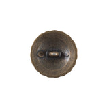 Antique Gold Etched Metal Button - 32L/20mm