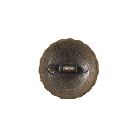 Antique Gold Etched Metal Button - 32L/20mm
