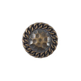 Antique Gold Etched Metal Button - 32L/20mm