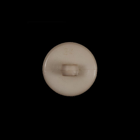 Ivory Cream Textured Floral Shank-Back Button - 24L/15mm
