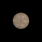 Ivory Cream Textured Floral Shank-Back Button - 24L/15mm