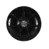 Black Dome Shaped Plastic Button with Rhinestone Center - 44L/28mm