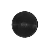Black Plastic Button with Rhinestone Center - 36L/23mm