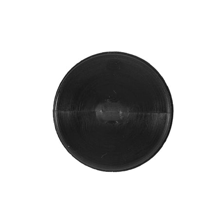 Black Plastic Button with Rhinestone Center - 36L/23mm