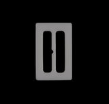 Ivory Rectangular Plastic Buckle - 2"