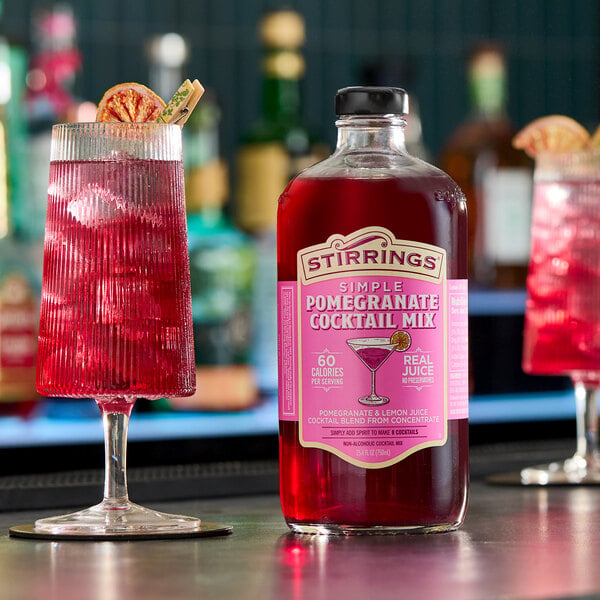 Stirrings Pomegranate Cocktail Mix 750 mL - 6/Case