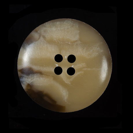 Beige and Brown Tire Shaped Rim 4-Hole Plastic Button - 45L/29mm
