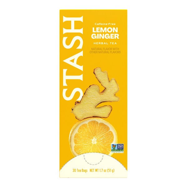 Stash Lemon Ginger Herbal Tea Bags - 180/Case