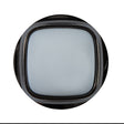 White and Gunmetal Plastic Shank-Back Button - 50L/32mm