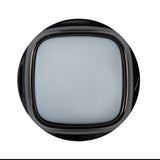 White and Gunmetal Plastic Shank-Back Button - 50L/32mm