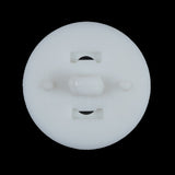 White Sewn Look Plastic Shank Back Button - 44L/28mm
