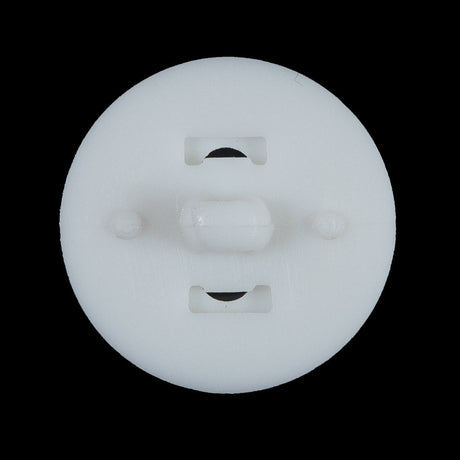 White Sewn Look Plastic Shank Back Button - 44L/28mm