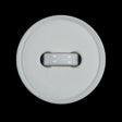 White Sewn Look Plastic Shank Back Button - 44L/28mm