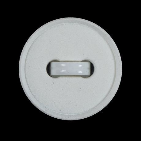 White Sewn Look Plastic Shank Back Button - 44L/28mm