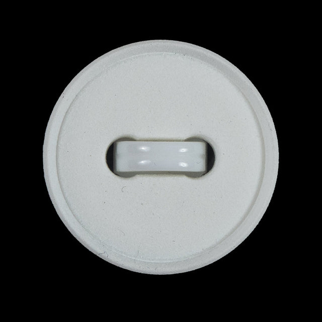 White Sewn Look Plastic Shank Back Button - 44L/28mm