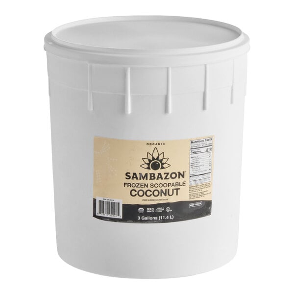 Sambazon Organic Coconut Sorbet 3 Gallon