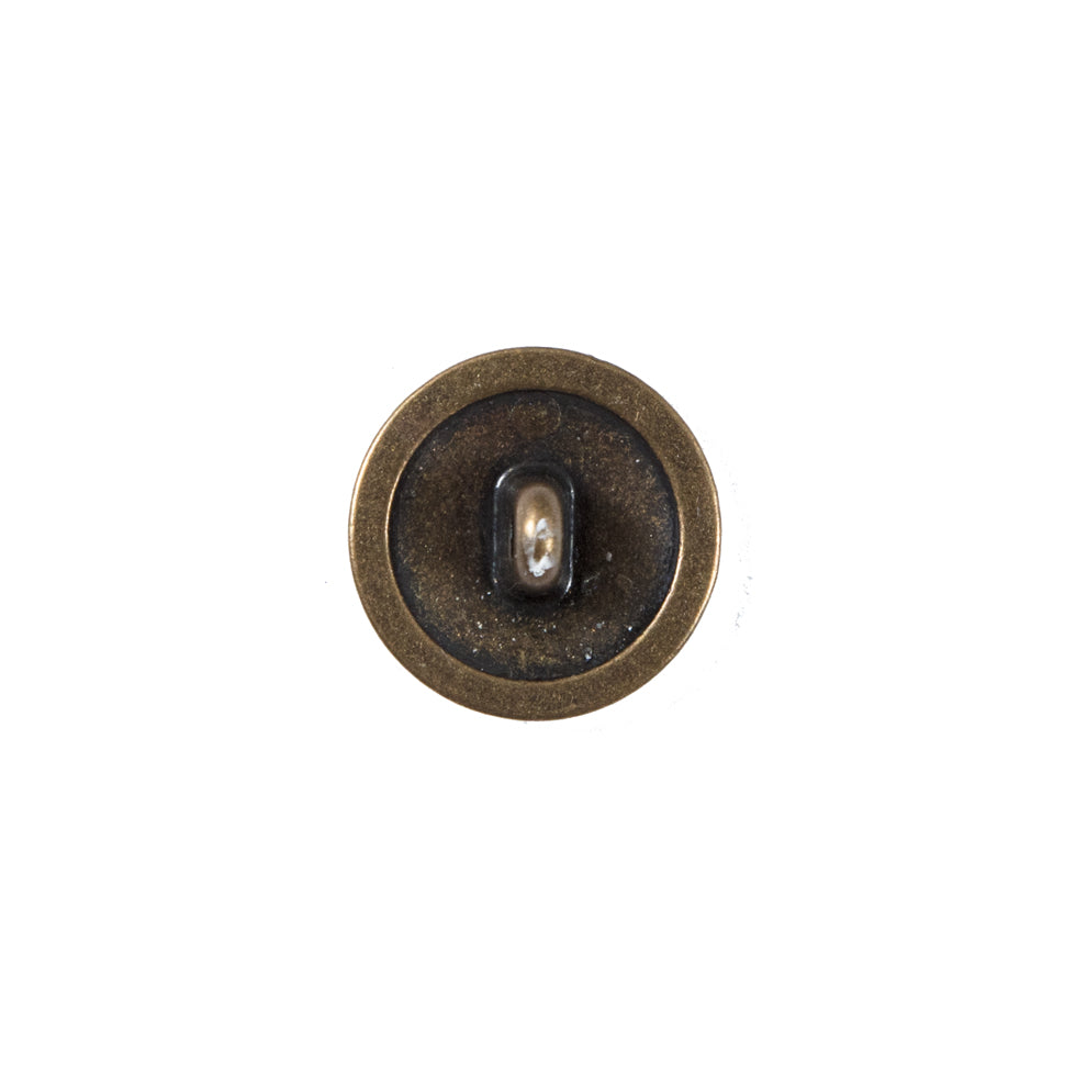 Bronze Etched Metal Button - 24L/15mm