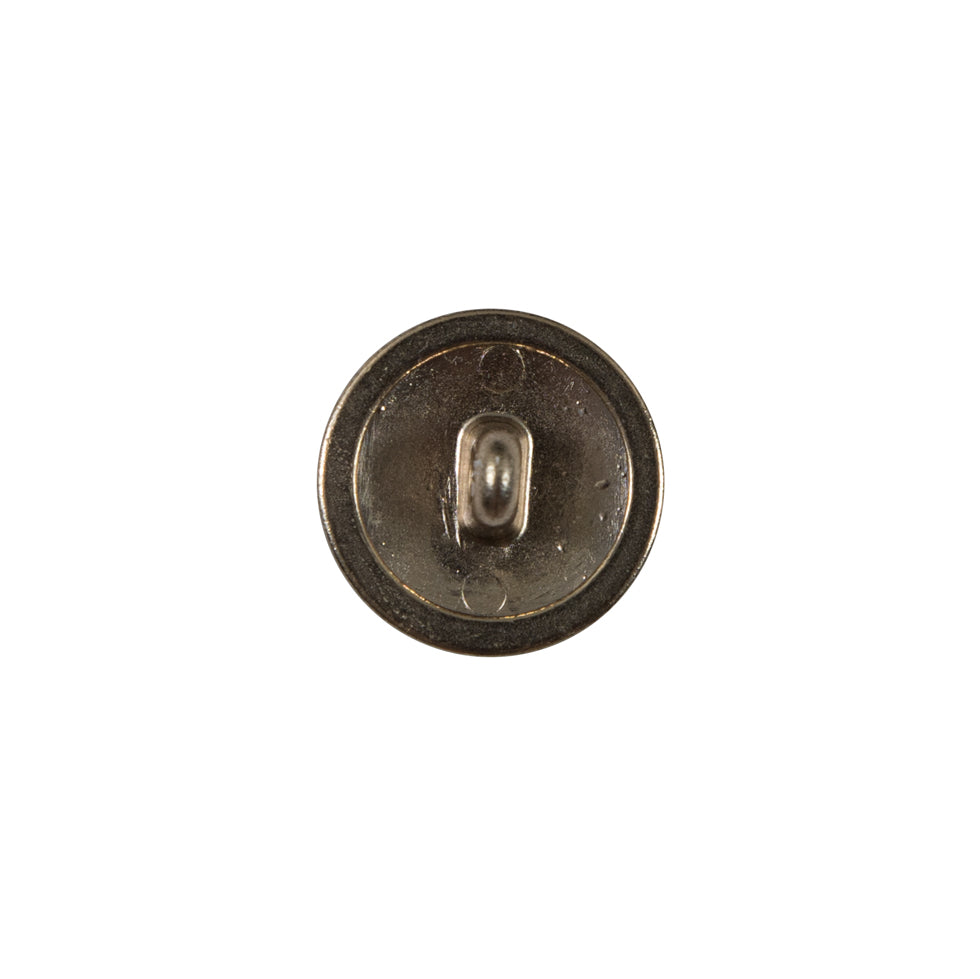 Gold Floral Etched Metal Shank Back Button - 24L/15mm