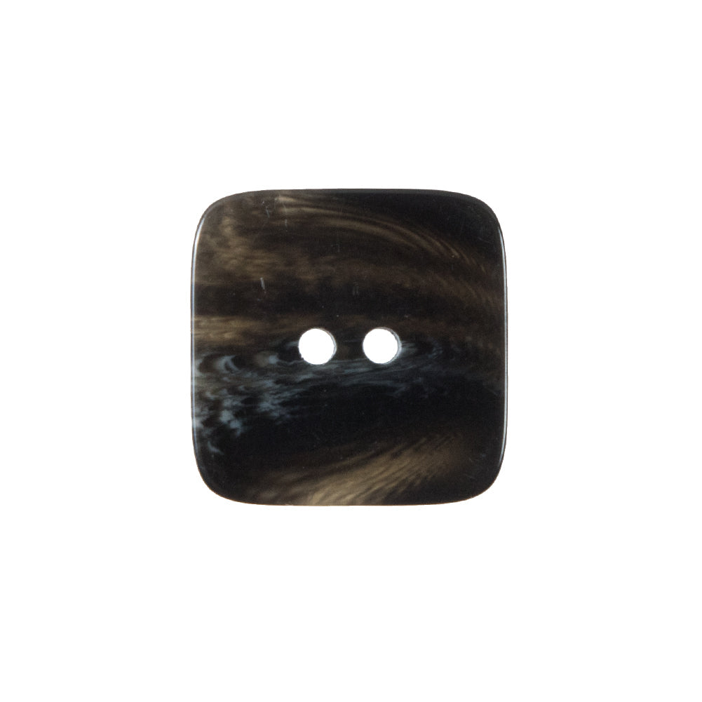 Black Square Two-Hole Plastic Button - 32L/20mm