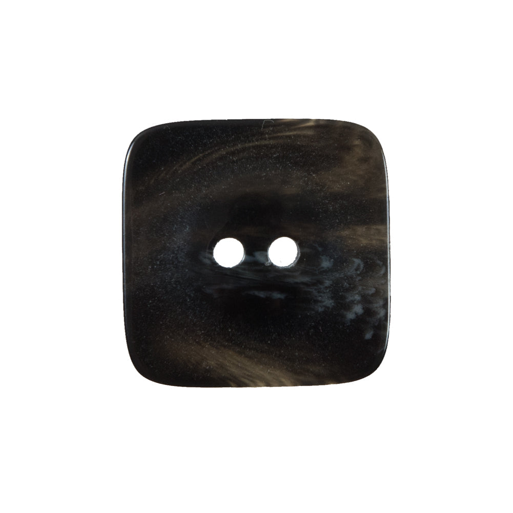 Black Square Two-Hole Plastic Button - 36L/23mm