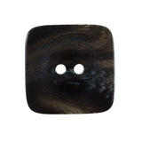 Black Square Two-Hole Plastic Button - 44L/28mm