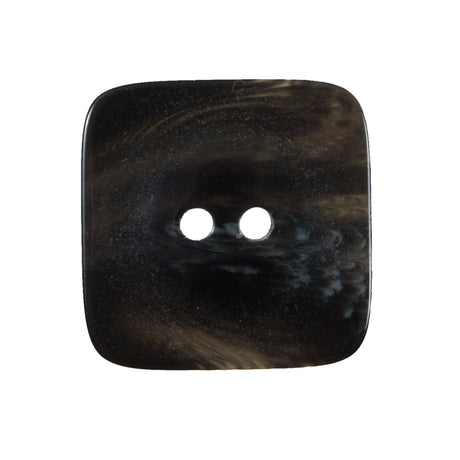 Black Square Two-Hole Plastic Button - 44L/28mm