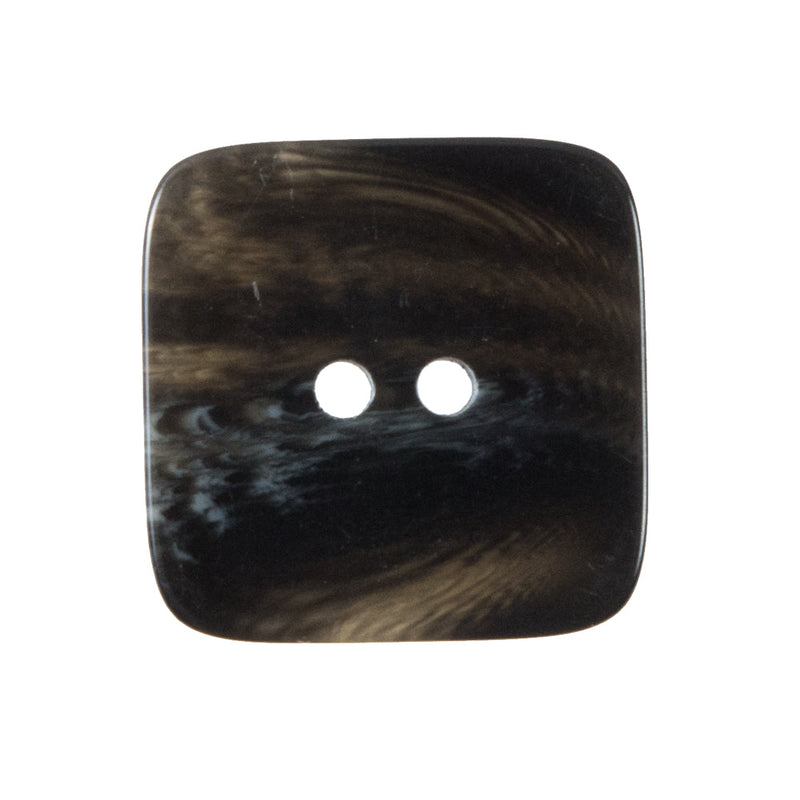 Black Square Two-Hole Plastic Button - 44L/28mm