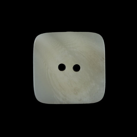 White Square Two-Hole Plastic Button - 36L/23mm