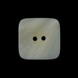 White Square Two-Hole Plastic Button - 36L/23mm