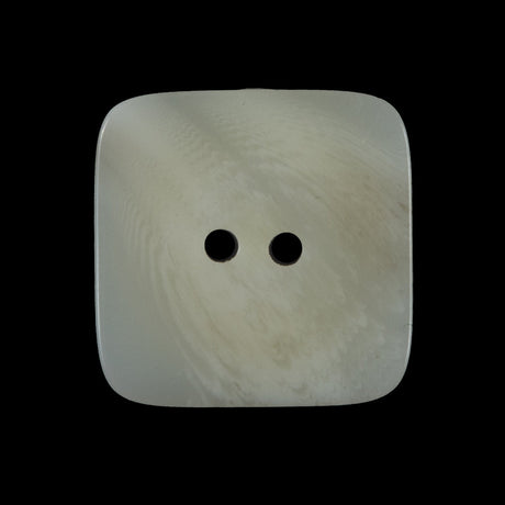 White Square Two-Hole Plastic Button - 44L/28mm