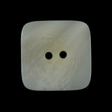 White Square Two-Hole Plastic Button - 44L/28mm